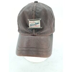 Guess Jeans Leather Baseball Cap Hat – Brown – Adjustable Strap – Vintage #3